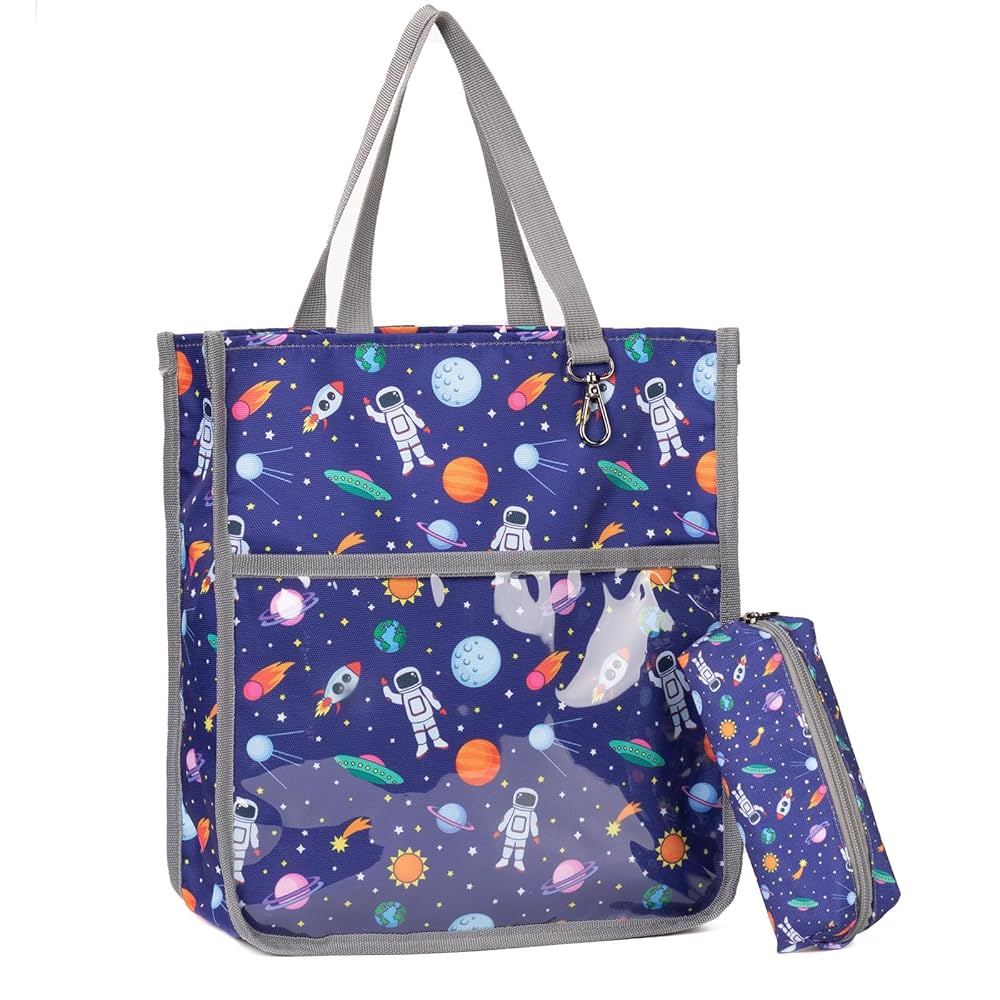 手提げ・レッスンバッグ・入園グッズ Outdoor-Inspired 4-Piece Bags for School Amazon.com: Kids Cute Tote Bags for Boys Girls Ages 4-16